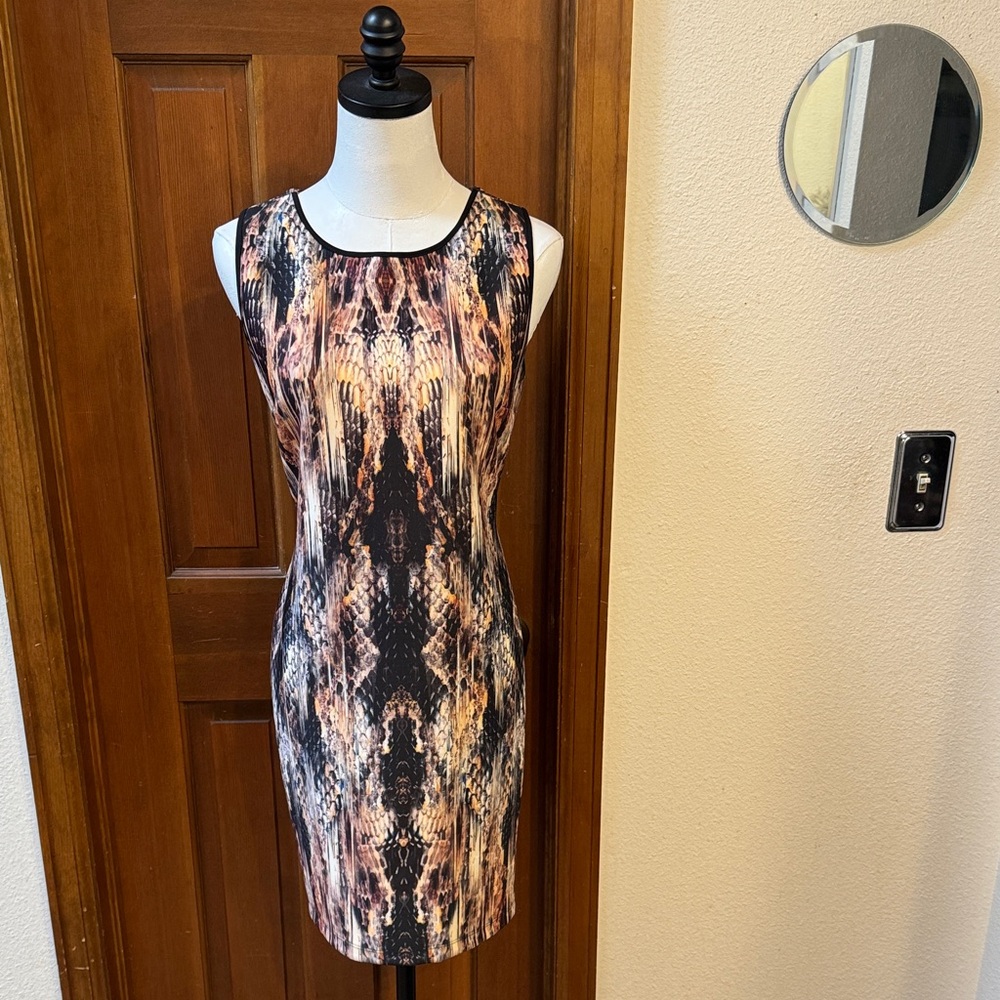 Johanne Beck Elegant Multicolor Sleeveless Dress Size M